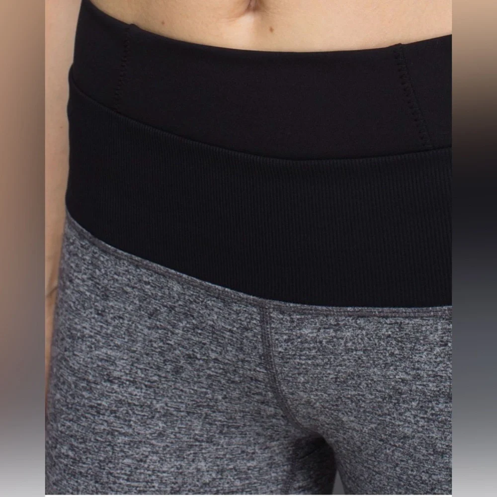 Lululemon Athletica Straight-Up Pant Full-On Luon Heathered Deep Coal Size 10